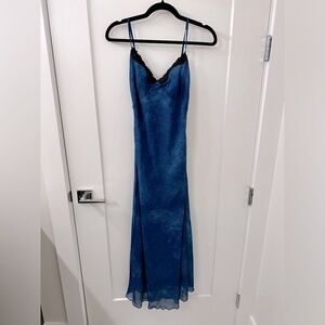 Blue V Neck Cami Dress